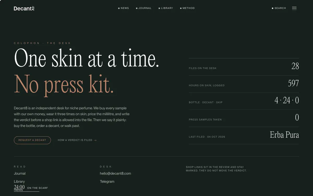 Colophon, screenshot